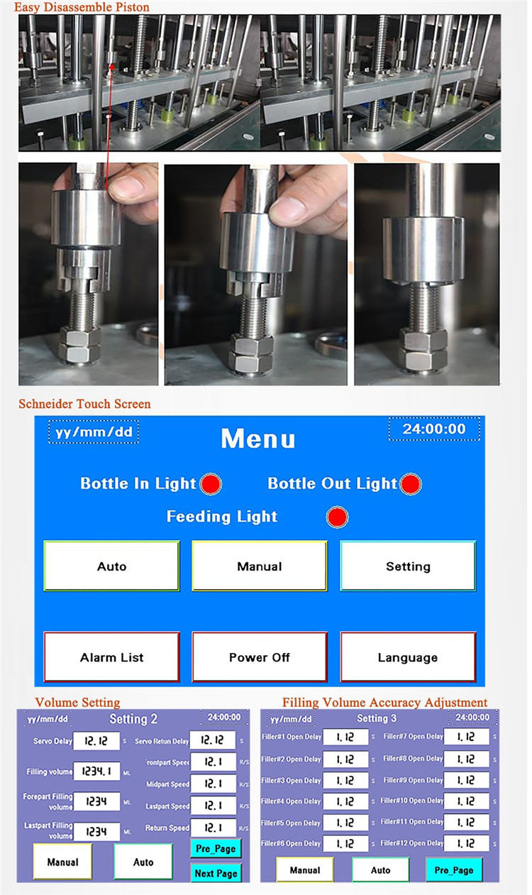 Automatisk flaskfyllningsmaskin för servomotor 6